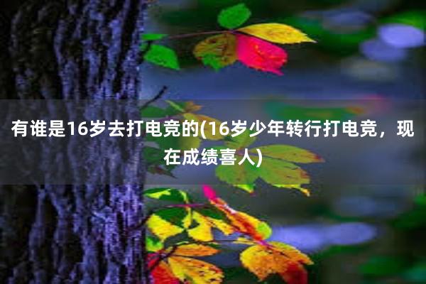 有谁是16岁去打电竞的(16岁少年转行打电竞，现在成绩喜人)