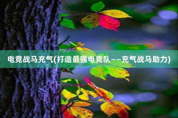 电竞战马充气(打造最强电竞队——充气战马助力)