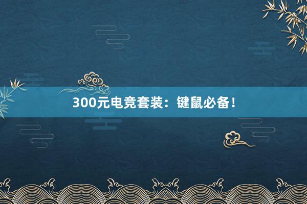 300元电竞套装：键鼠必备！