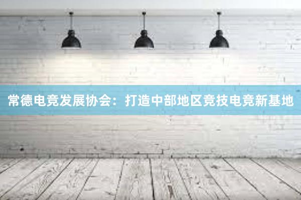 常德电竞发展协会：打造中部地区竞技电竞新基地