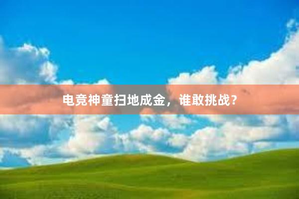 电竞神童扫地成金，谁敢挑战？