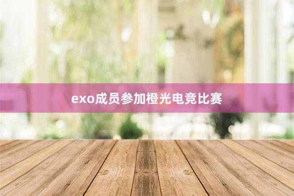 exo成员参加橙光电竞比赛