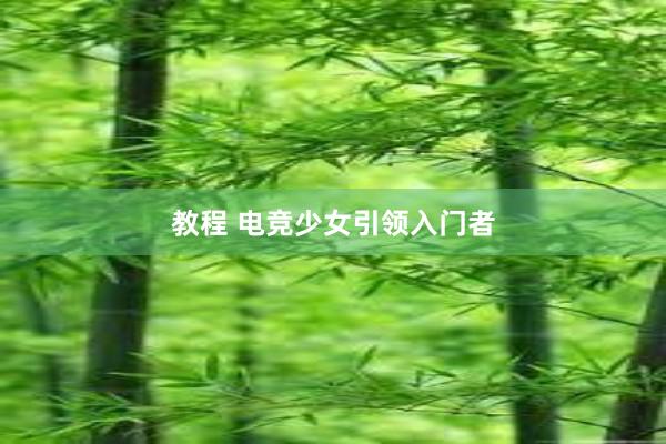 教程 电竞少女引领入门者