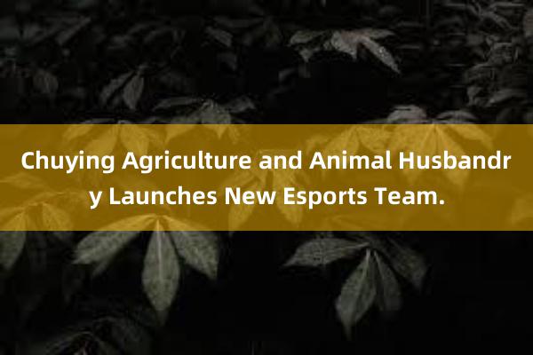 Chuying Agriculture and Animal Husbandry Launches New Esports Team.